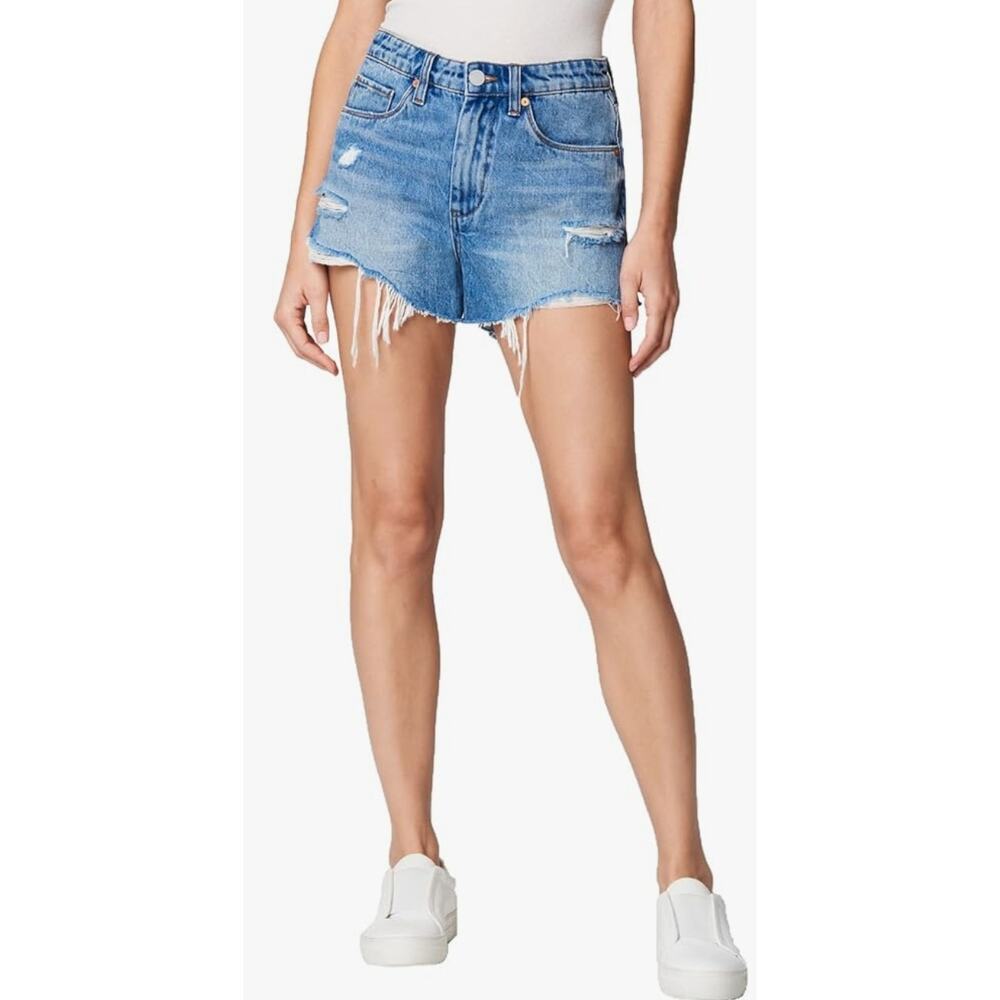 Blank NYC ridgid The Barrow Hugh Rise Cutoff Denim Shorts Size 26 (2)